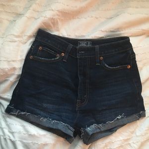 Abercrombie and Fitch dark wash jean shorts